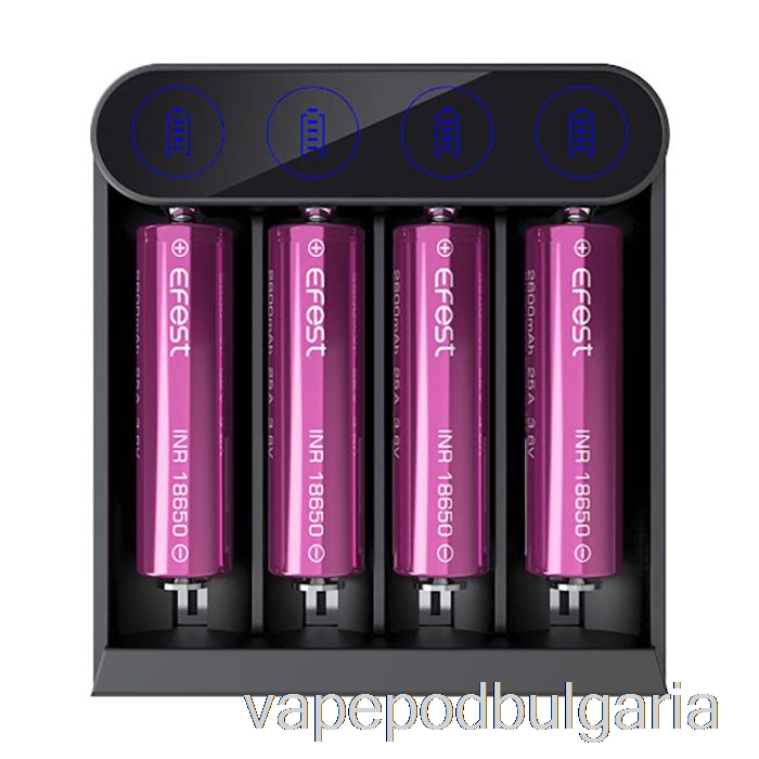 Vape Bulgaria Efest Slim K4 Usb-c зарядно за батерия