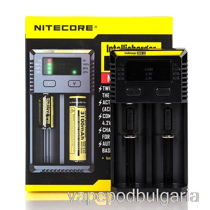 Vape 10000 Дръпки зарядно за батерия Nitecore I2 (2-bay)