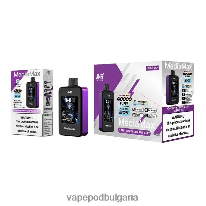 JNR MediaMax 40k пуф череша ягода малина J48D0Z14 | Vape Без Никотин